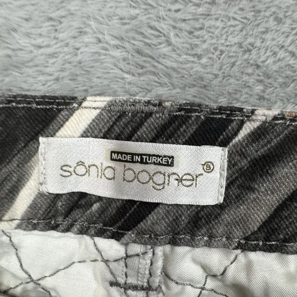 Sonia Bogner Pants Womens 30x29 Ankle Zip Pockets Palm Leaf Print AOP Turkey - Picture 3 of 16